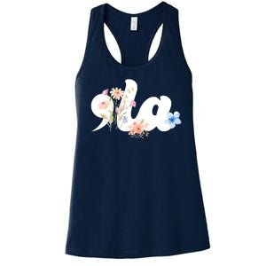 Comma La Floral Kamala Harris President 2024 Women's Racerback Tank