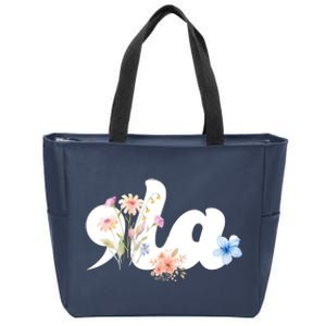 Comma La Floral Kamala Harris President 2024 Zip Tote Bag