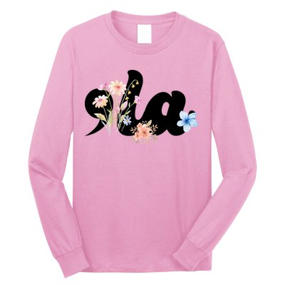 Comma La Floral Kamala Harris President 2024 Long Sleeve Shirt