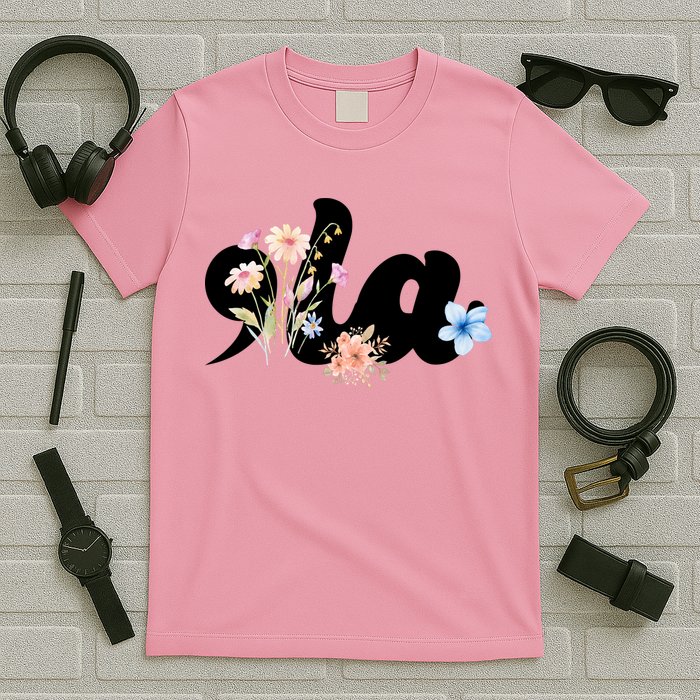 Comma La Floral Kamala Harris President 2024 T-Shirt