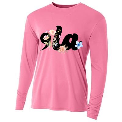 Comma La Floral Kamala Harris President 2024 Cooling Performance Long Sleeve Crew