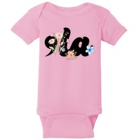 Comma La Floral Kamala Harris President 2024 Baby Bodysuit