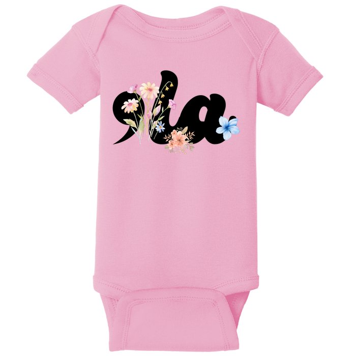 Comma La Floral Kamala Harris President 2024 Baby Bodysuit