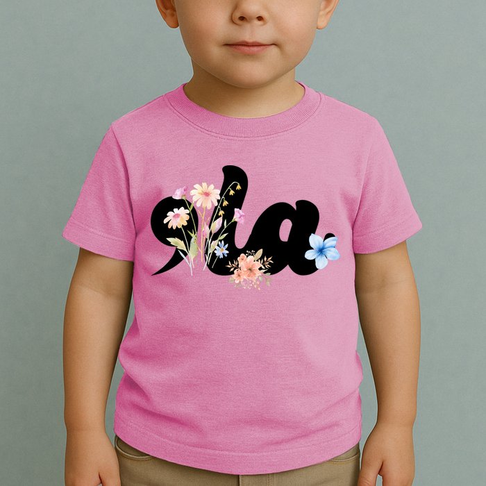 Comma La Floral Kamala Harris President 2024 Toddler T-Shirt