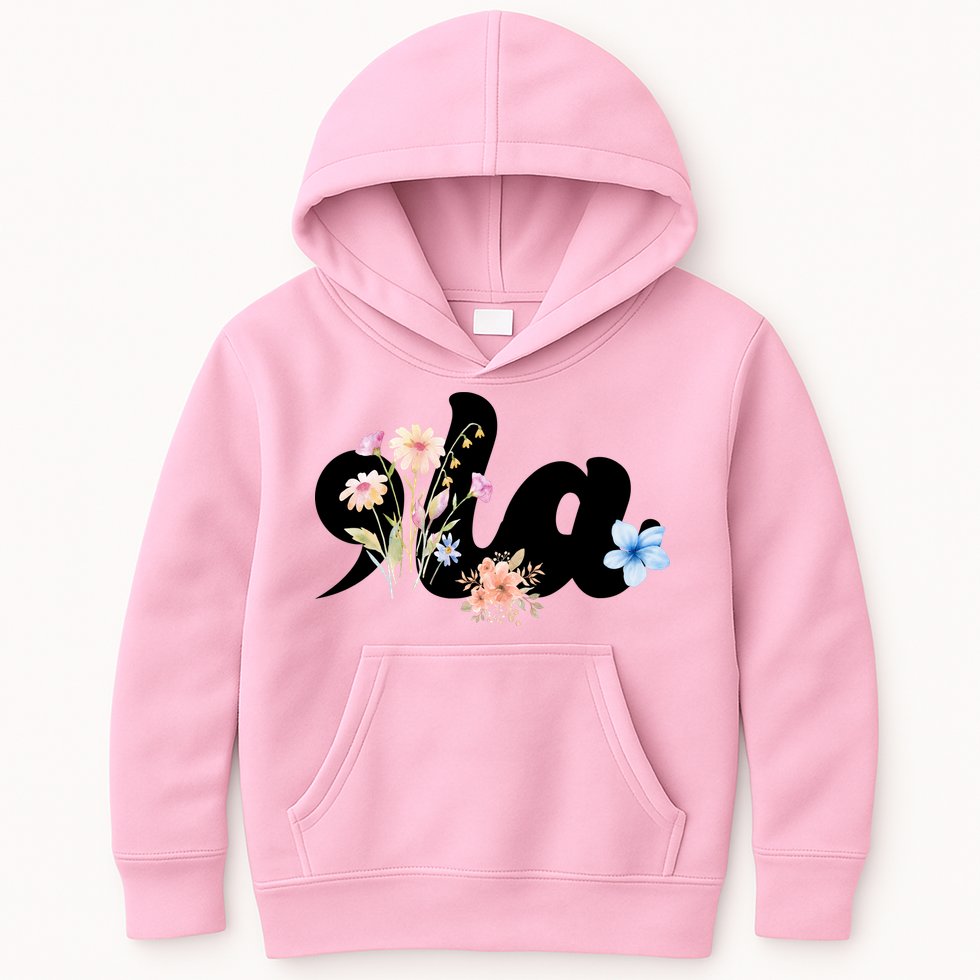 Comma La Floral Kamala Harris President 2024 Kids Hoodie