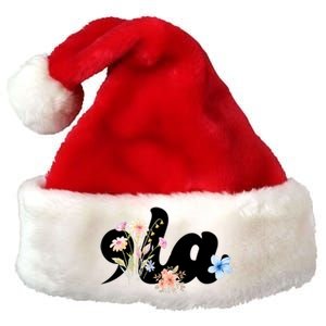 Comma La Floral Kamala Harris President 2024 Premium Christmas Santa Hat