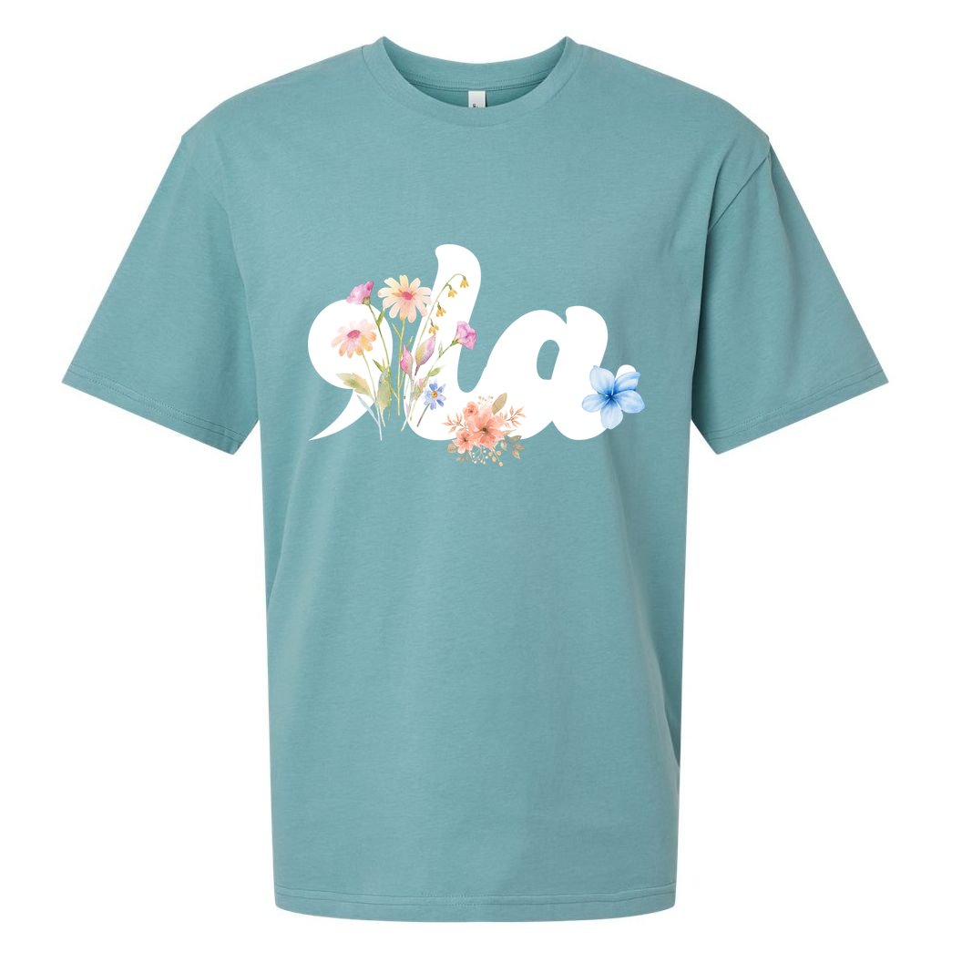 Comma La Floral Kamala Harris President 2024 Sueded Cloud Jersey T-Shirt