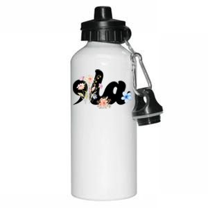 Comma La Floral Kamala Harris President 2024 Aluminum Water Bottle