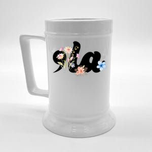 Comma La Floral Kamala Harris President 2024 Beer Stein