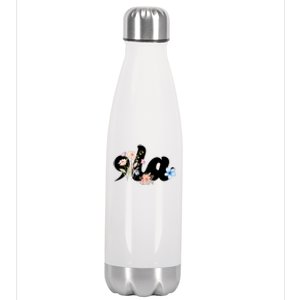 Comma La Floral Kamala Harris President 2024 Stainless Steel Insulated Water Bottle