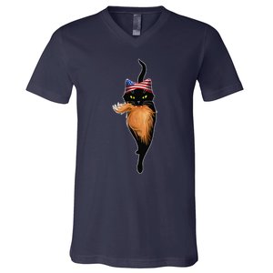 Cat Ladies For Kamala Funny Antitrump Election 2024 Gift V-Neck T-Shirt