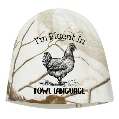 Chicken Lovers Fluent In Fowl Language Kati - Camo Knit Beanie