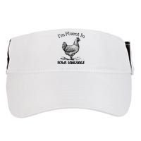 Chicken Lovers Fluent In Fowl Language Adult Drive Performance Visor