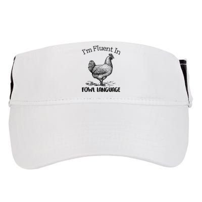 Chicken Lovers Fluent In Fowl Language Adult Drive Performance Visor