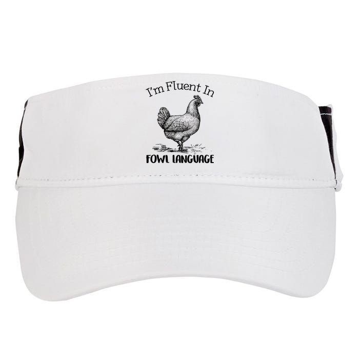 Chicken Lovers Fluent In Fowl Language Adult Drive Performance Visor