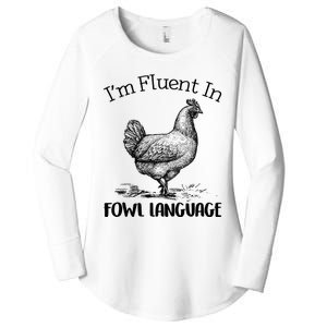 Chicken Lovers Fluent In Fowl Language Women's Perfect Tri Tunic Long Sleeve Shirt