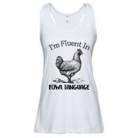 Chicken Lovers Fluent In Fowl Language Ladies Essential Flowy Tank