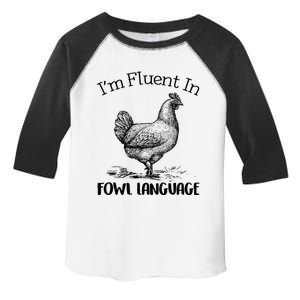 Chicken Lovers Fluent In Fowl Language Toddler Fine Jersey T-Shirt