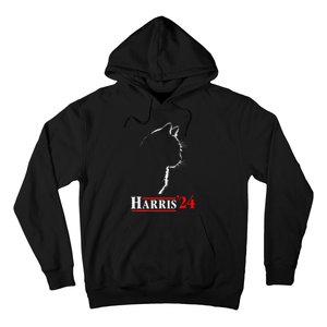 Cat Ladies For Kamala Funny Cat 2024 President Kamalaharris Gift Hoodie