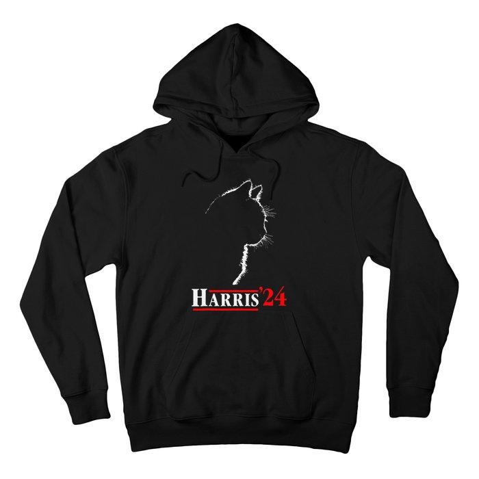 Cat Ladies For Kamala Funny Cat 2024 President Kamalaharris Gift Hoodie