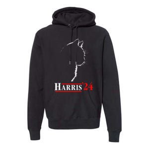 Cat Ladies For Kamala Funny Cat 2024 President Kamalaharris Gift Premium Hoodie