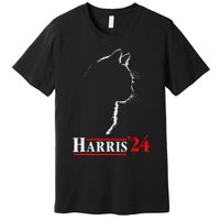 Cat Ladies For Kamala Funny Cat 2024 President Kamalaharris Gift Premium T-Shirt