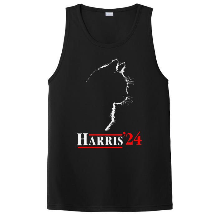 Cat Ladies For Kamala Funny Cat 2024 President Kamalaharris Gift PosiCharge Competitor Tank