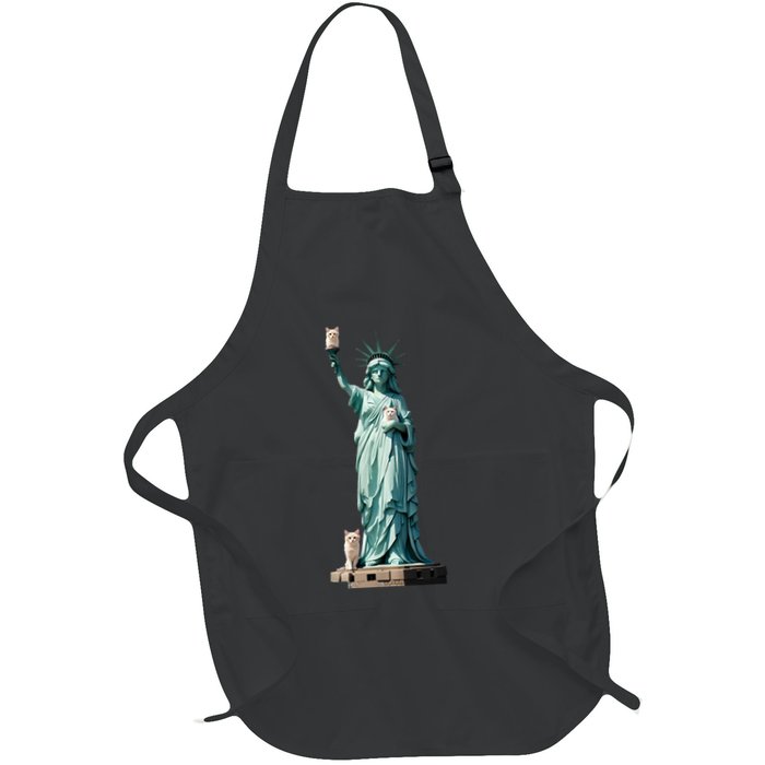 Cat Ladies For Kamala Statue Of Liberty With Cats Apron