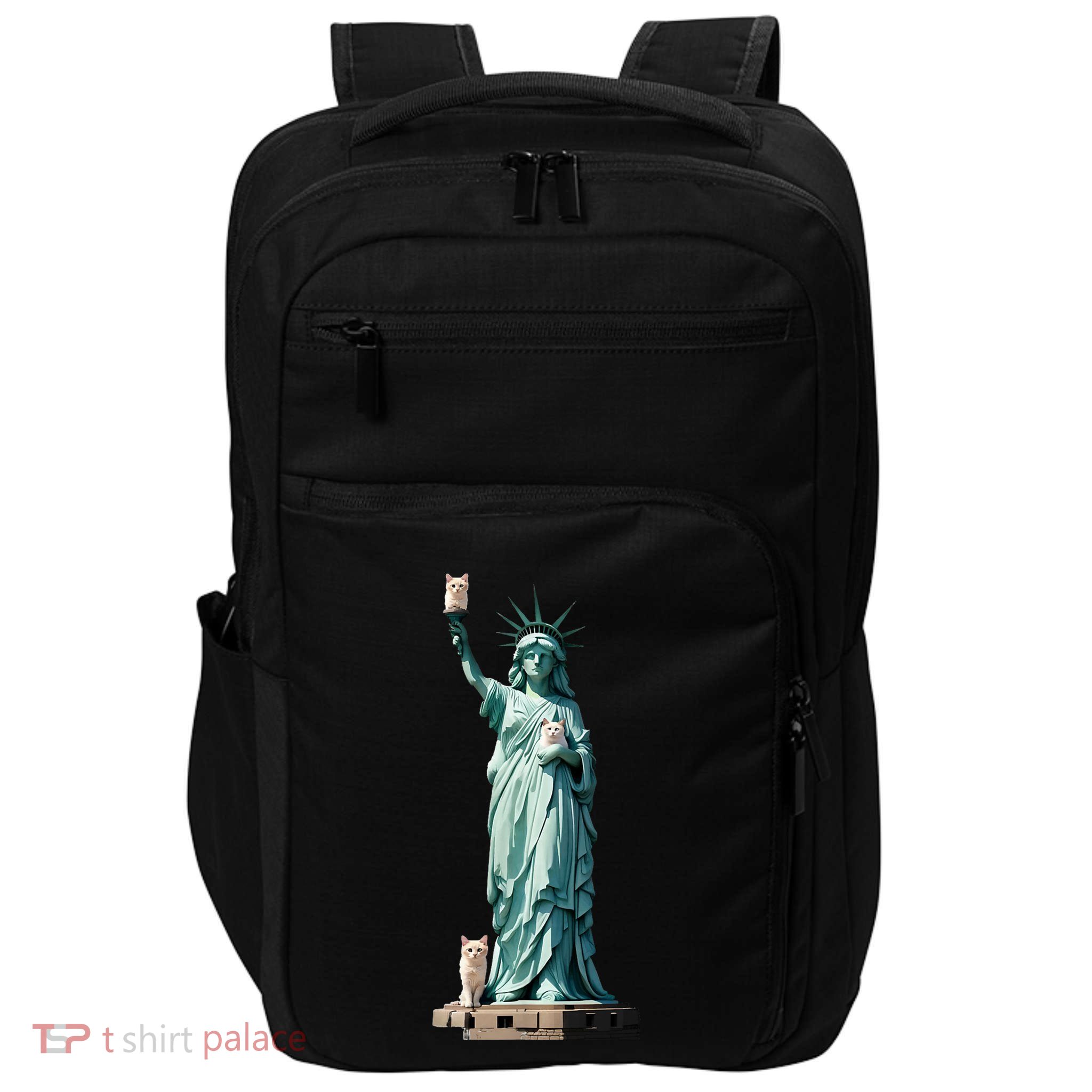 Cat Ladies For Kamala Statue Of Liberty With Cats Impact Tech Backpack