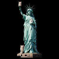 Cat Ladies For Kamala Statue Of Liberty With Cats Sustainable Bucket Hat