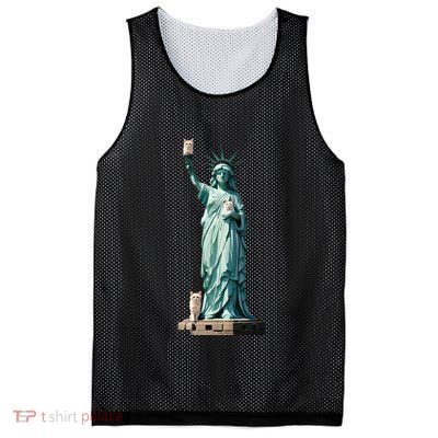 Cat Ladies For Kamala Statue Of Liberty With Cats Mesh Reversible Basketball Jersey Tank