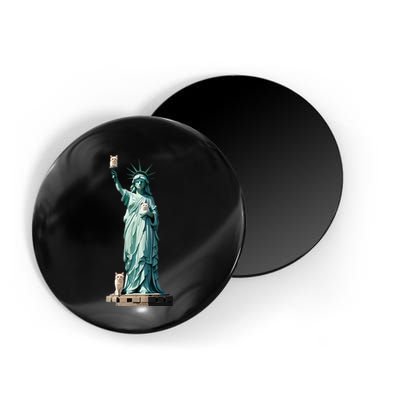 Cat Ladies For Kamala Statue Of Liberty With Cats Magnet