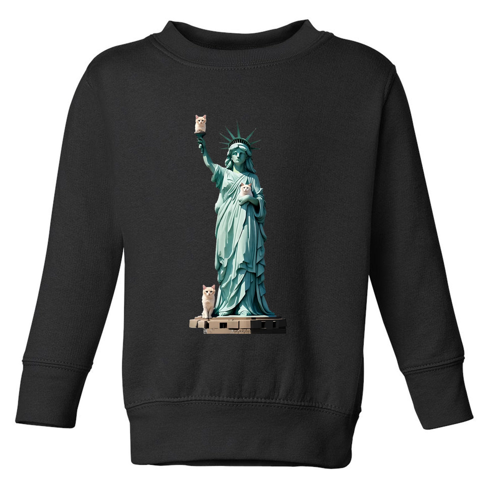 Cat Ladies For Kamala Statue Of Liberty With Cats Toddler Sweatshirt