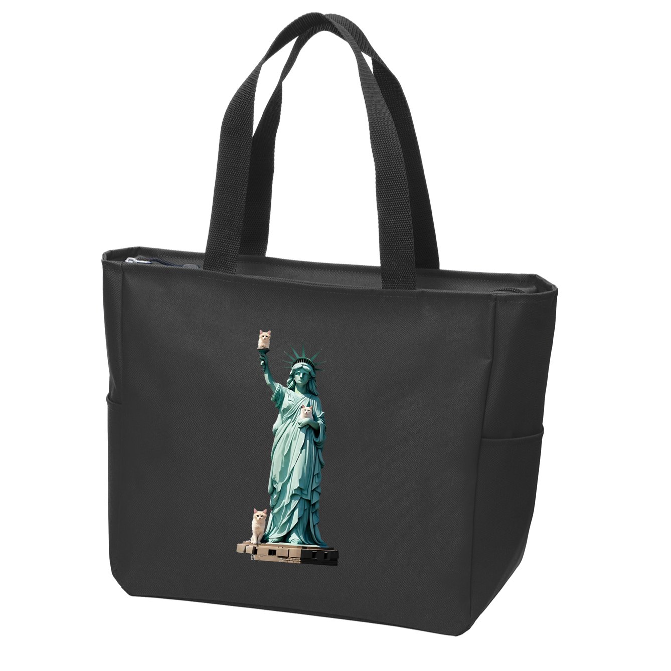 Cat Ladies For Kamala Statue Of Liberty With Cats Zip Tote Bag