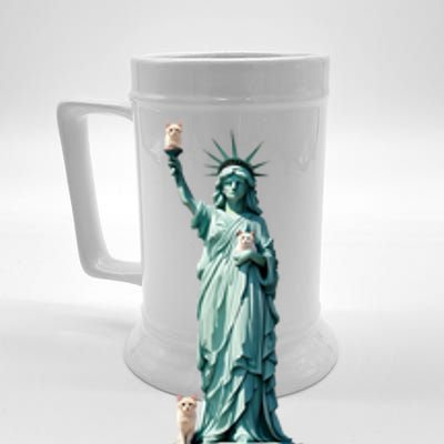 Cat Ladies For Kamala Statue Of Liberty With Cats Beer Stein