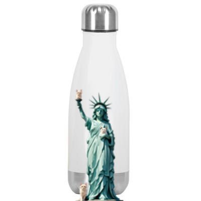 Cat Ladies For Kamala Statue Of Liberty With Cats Stainless Steel Insulated Water Bottle