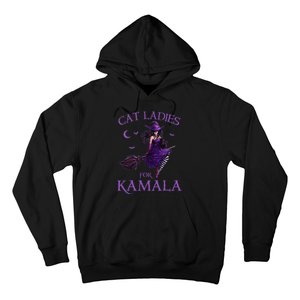 Cat Ladies For Kamala Harris 2024 Witches Harris Halloween Gift Hoodie