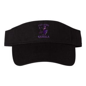 Cat Ladies For Kamala Harris 2024 Witches Harris Halloween Gift Valucap Bio-Washed Visor