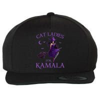 Cat Ladies For Kamala Harris 2024 Witches Harris Halloween Gift Wool Snapback Cap