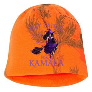 Cat Ladies For Kamala Harris 2024 Witches Harris Halloween Gift Kati - Camo Knit Beanie