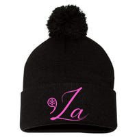 Comma La First Female President 2024 Feminine Funny Pom Pom 12in Knit Beanie