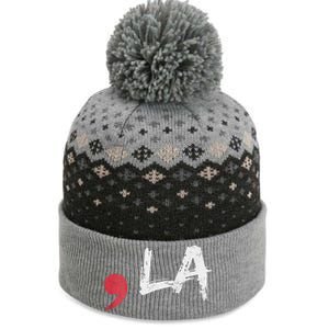 Comma La Funny Kamala Harris 2024 President The Baniff Cuffed Pom Beanie