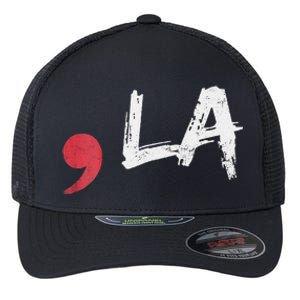 Comma La Funny Kamala Harris 2024 President Flexfit Unipanel Trucker Cap