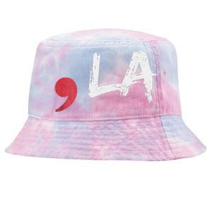 Comma La Funny Kamala Harris 2024 President Tie-Dyed Bucket Hat