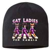 Cat Ladies For Kamala Voting Kamala Harris 2024 Cat Lover Sustainable Beanie