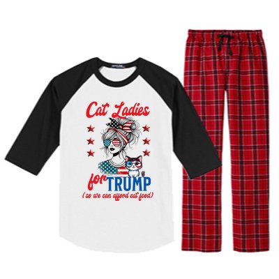 Cat Lady For Trump Funny Political Raglan Sleeve Pajama Set