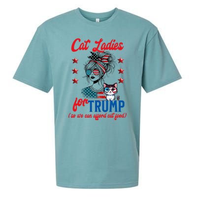 Cat Lady For Trump Funny Political Sueded Cloud Jersey T-Shirt