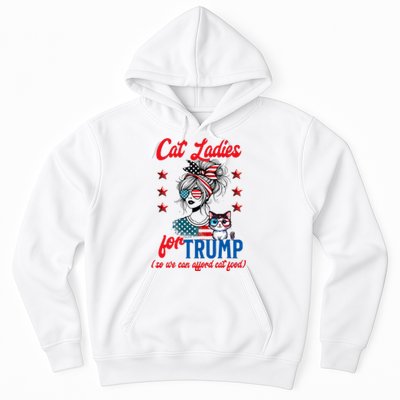 Cat Lady For Trump Funny Political Hoodie