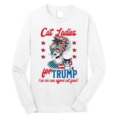 Cat Lady For Trump Funny Political Long Sleeve Shirt