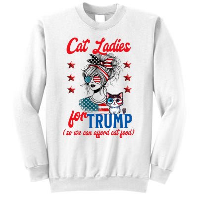 Cat Lady For Trump Funny Political Sweatshirt